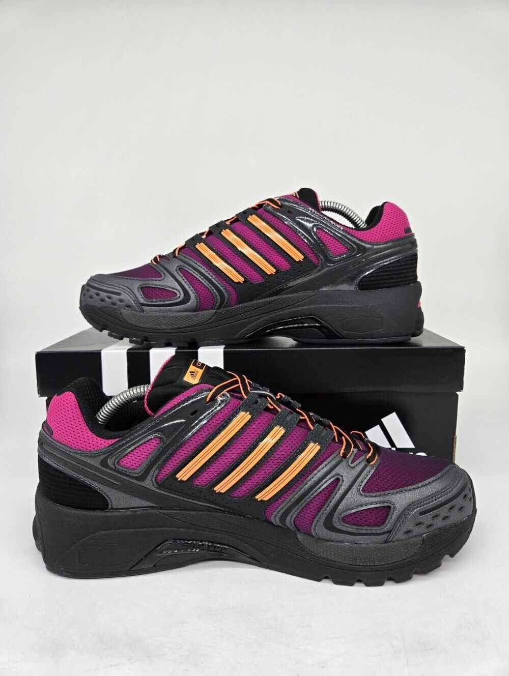 adidas Men's Adistar Control 5 KI8592 Core Black Purple Orange Shoes Size 9.5 - Picture 4 of 8